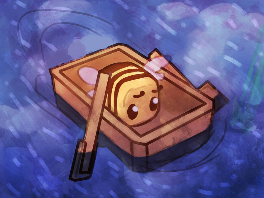 Lonely Minecraft Bee Wallpaper
