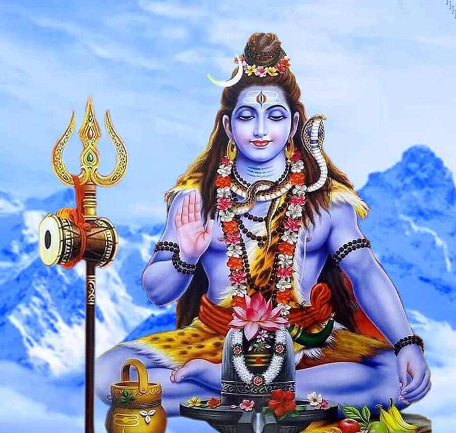 Lord Shiva Bholenath Meditating 3d Wallpaper