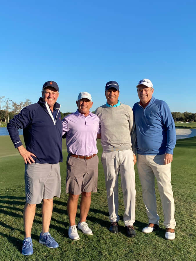 Loren Roberts With Golfer Friends Wallpaper