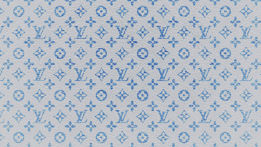Louis Vuitton Aesthetic Blue And White Wallpaper