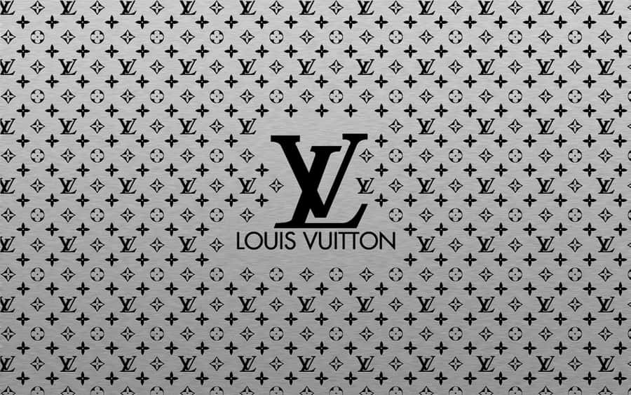 Louis Vuitton Logo On A Black Background Wallpaper