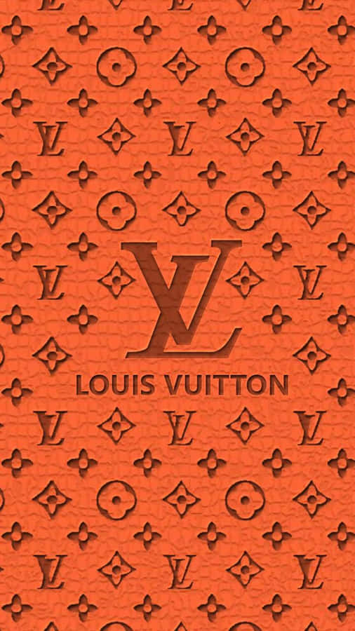 Louis Vuitton Print Orange Wallpaper