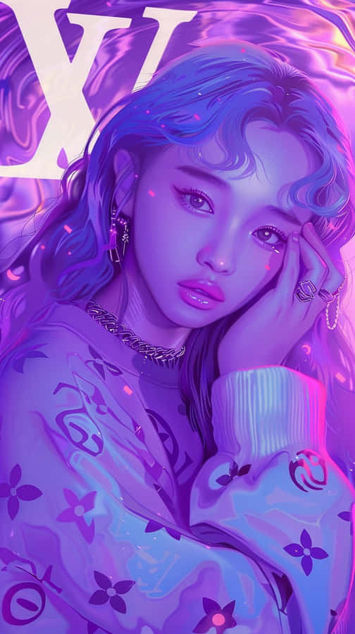 Louis Vuitton Purple Fantasy Artwork Wallpaper