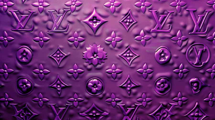 Louis Vuitton Purple Pattern Texture Wallpaper