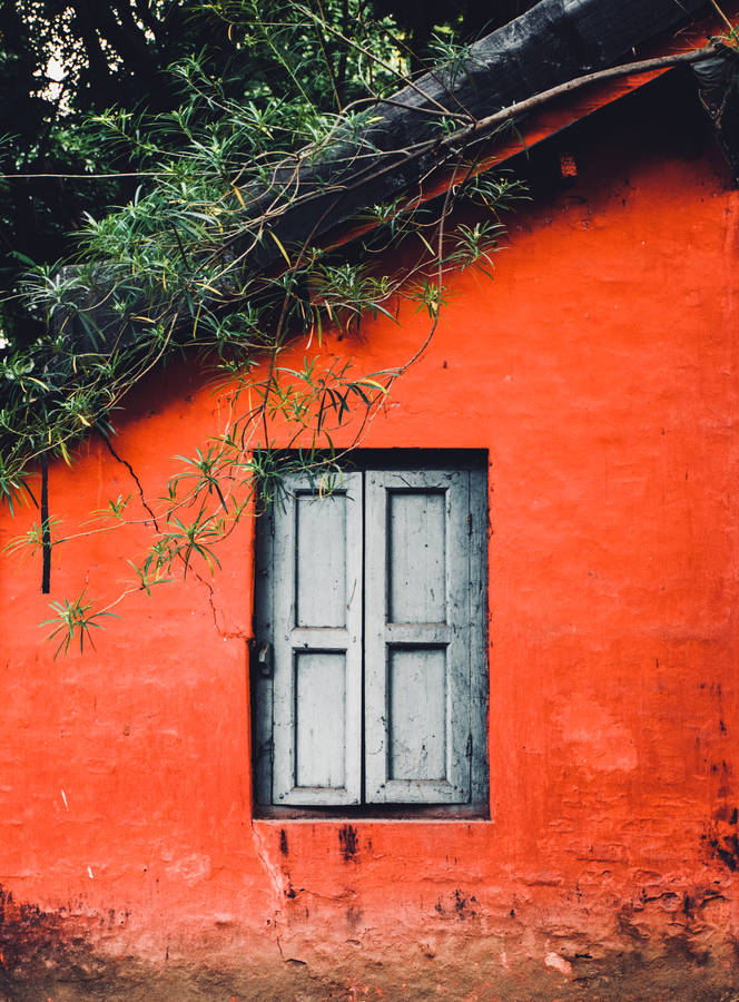 Lovely Orange Aesthetic House Wallpaper