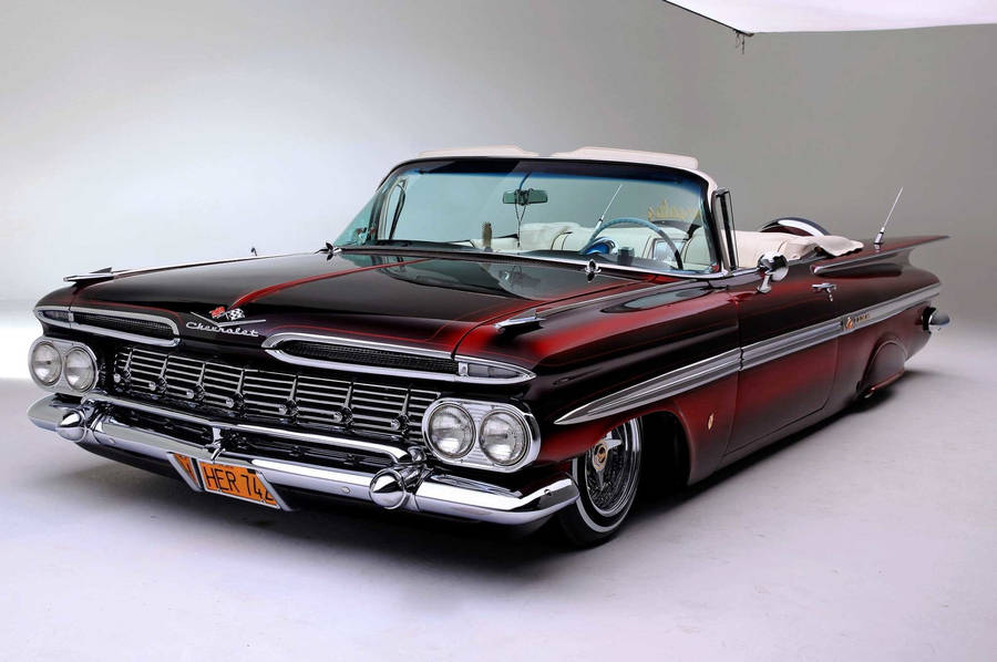 Lowrider Red Black Impala Wallpaper
