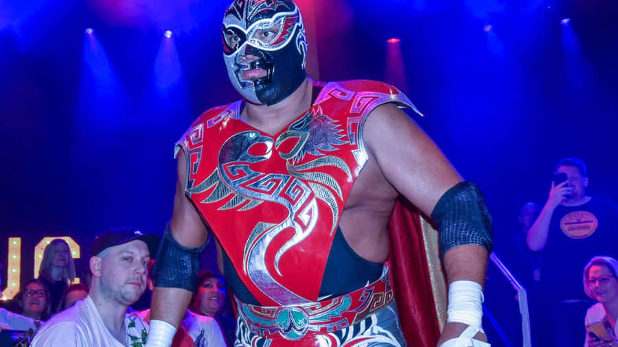 Luchador Silver Kingin Action Wallpaper