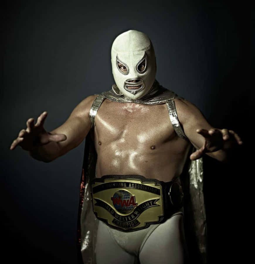 Luchadorin Silver Mask Wallpaper