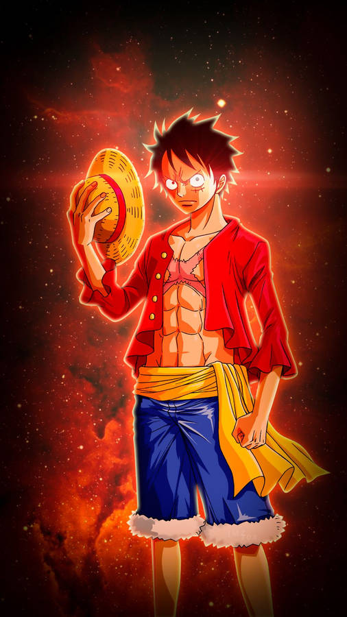 Luffy 4k With Glowing Red Eyes Wallpaper