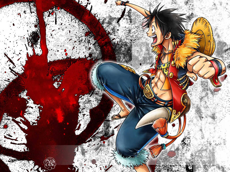 Luffy 4k With Pool Of Blood Wallpaper