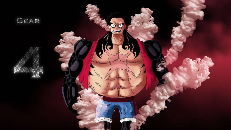 Luffy Gear 4 Pink Steam Wallpaper
