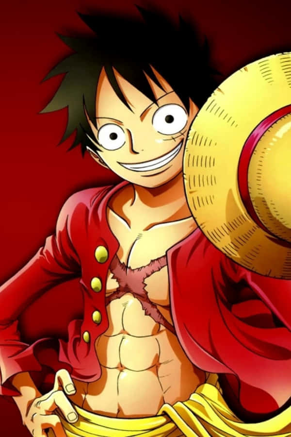 Luffy In Action, Showcasing His Extraordinary Powers On The Phone Wallpaper. Wallpaper