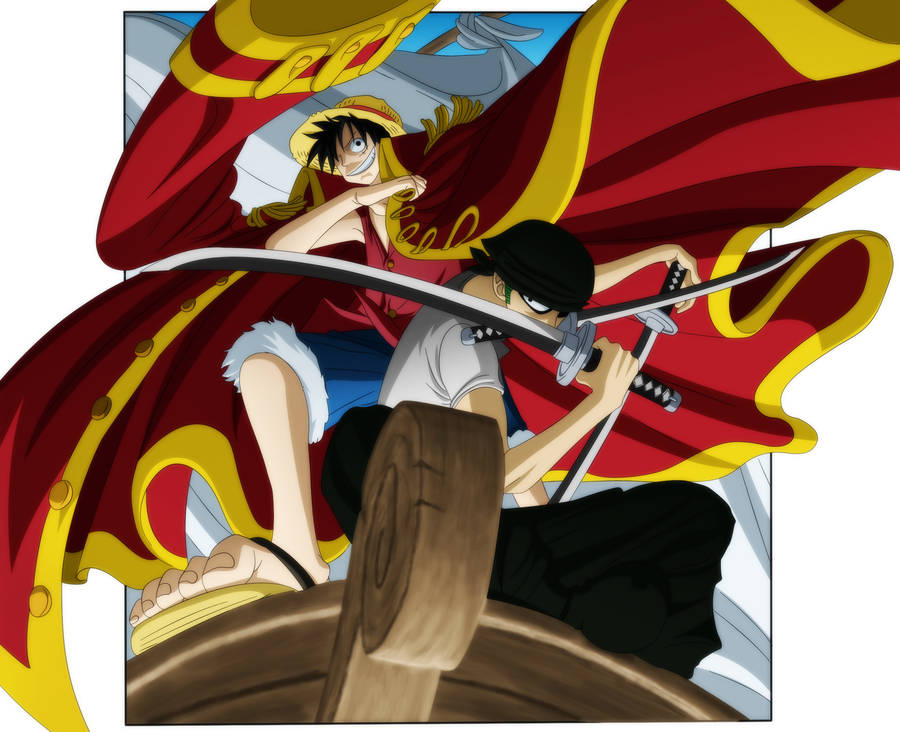 Luffy Zoro Tandem Art Wallpaper