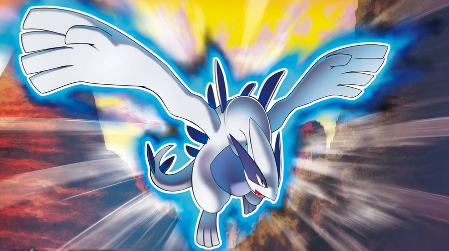 Lugia Taking Flight Wallpaper