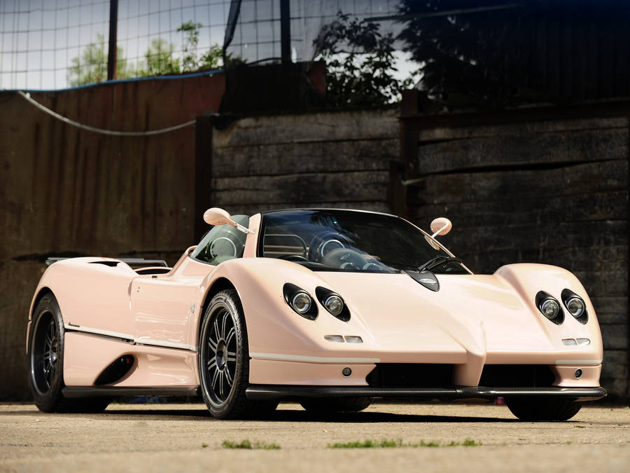 Luxury Unveiled - The Cream Pagani Zonda C12-s Wallpaper