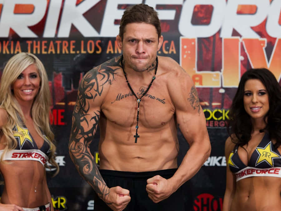 M M A Fighter Renato Sobral Strikeforce Weigh In Wallpaper