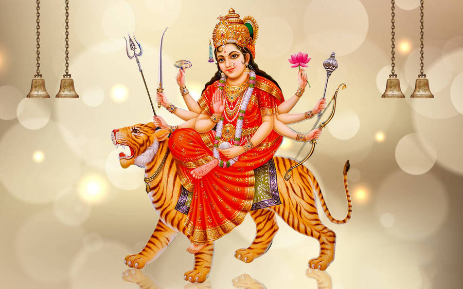 Maa Sherawali Indian Goddess Wallpaper