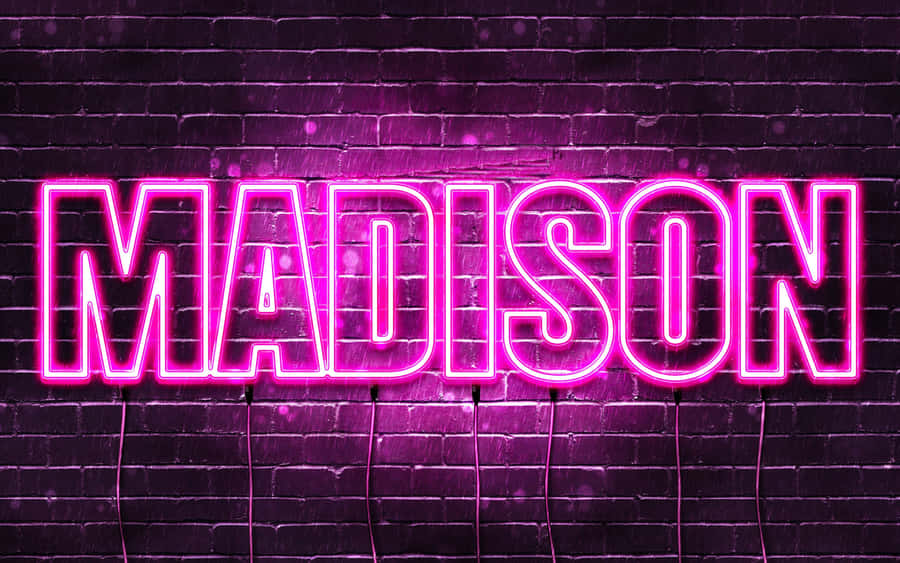 Madison Neon Letters 4k Wallpaper