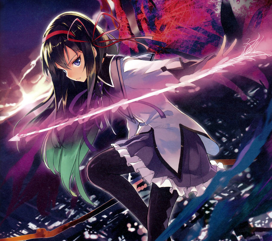 Madoka Magica Fierce Slash Wallpaper