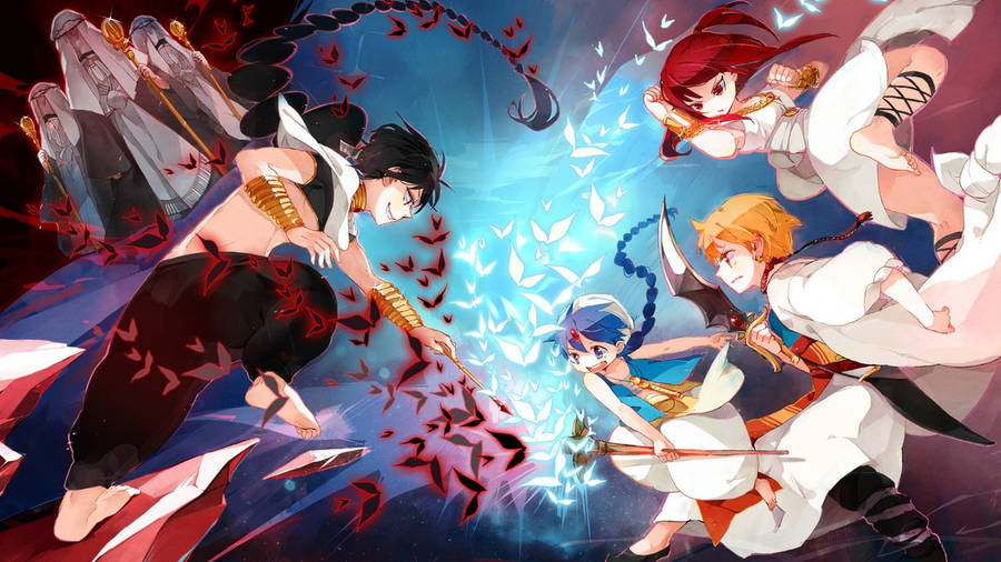Magi The Labyrinth Of Magic Battle Wallpaper