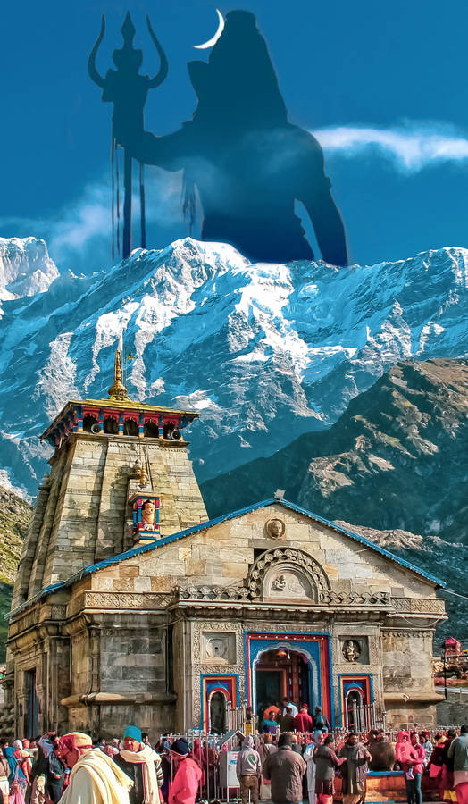 Mahadev Rudra Avatar Temple Phone Wallpaper