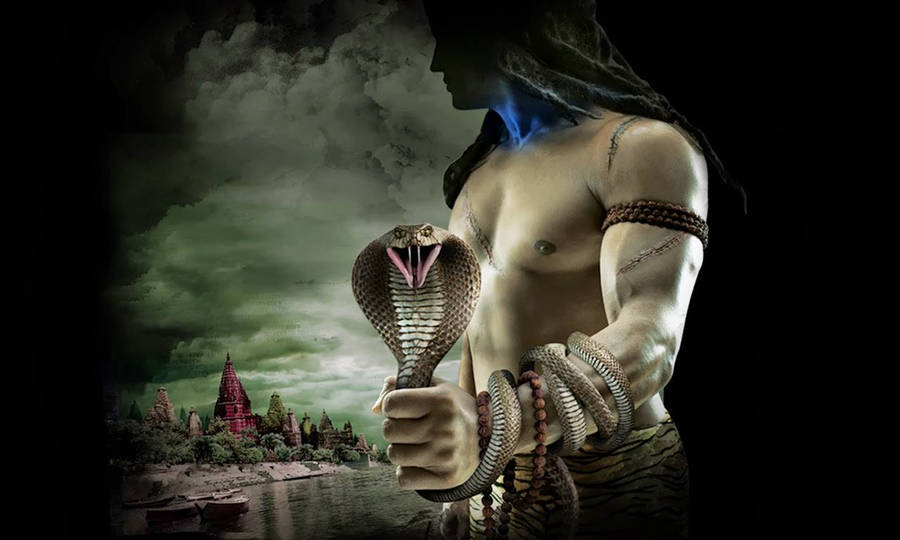 Mahakaal Holding Snake Hd Wallpaper