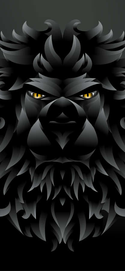 Majestic And Regal - A Black And White Lion Wallpaper