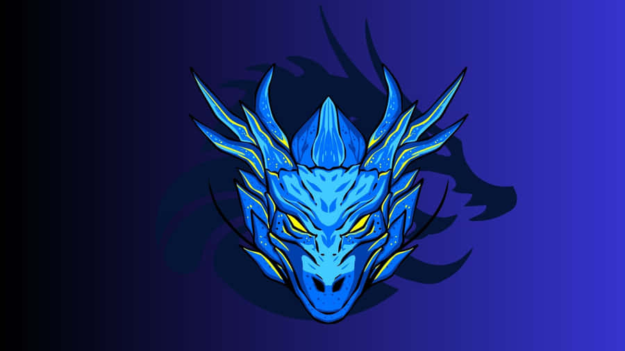 Majestic Blue Dragon Soaring In The Sky Wallpaper