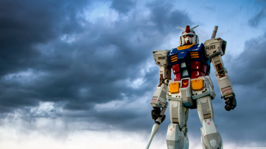 Majestic Gundam Statue Guarding Odaiba Wallpaper