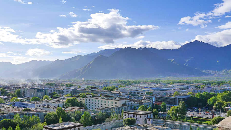 Majestic Mountain In Lhasa Wallpaper