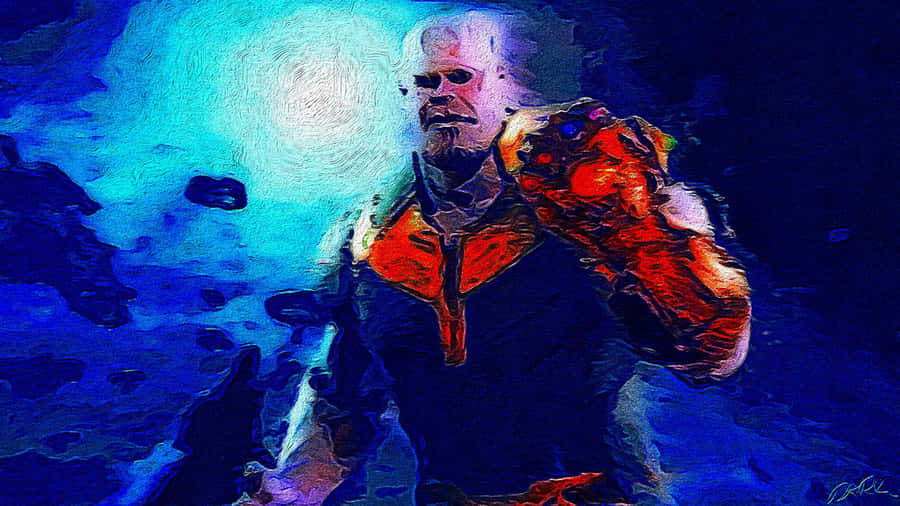 Majestic Mountains In An Oil Painting Wallpaper