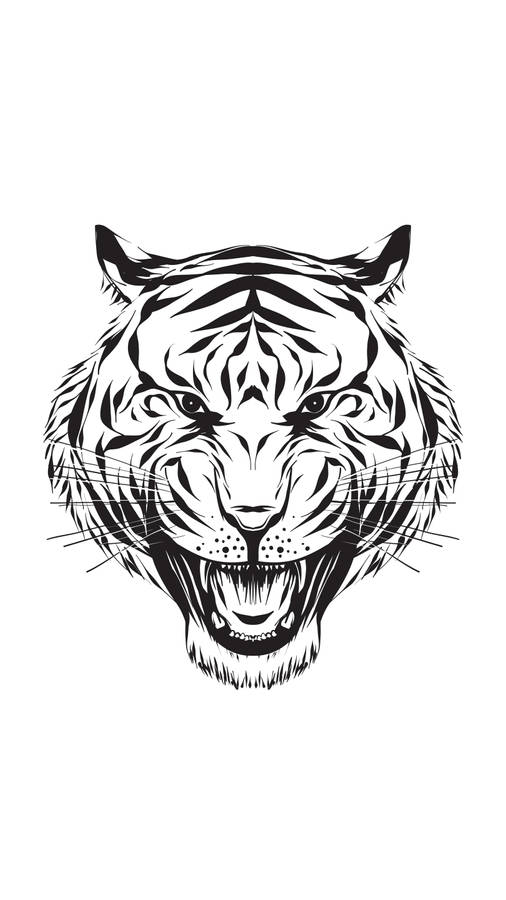 Majestic Tiger Head Hd Tattoo Design Wallpaper
