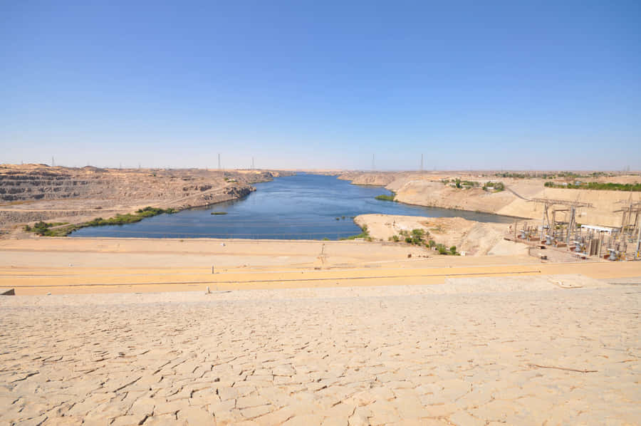 Majestic View Of Aswan High Dam, Egypt Wallpaper