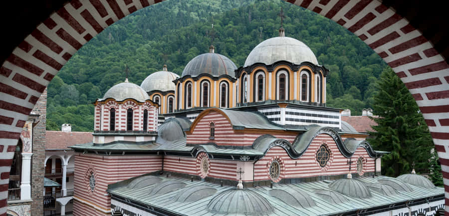 Majestic View Of Historic Rila Monastery Wallpaper
