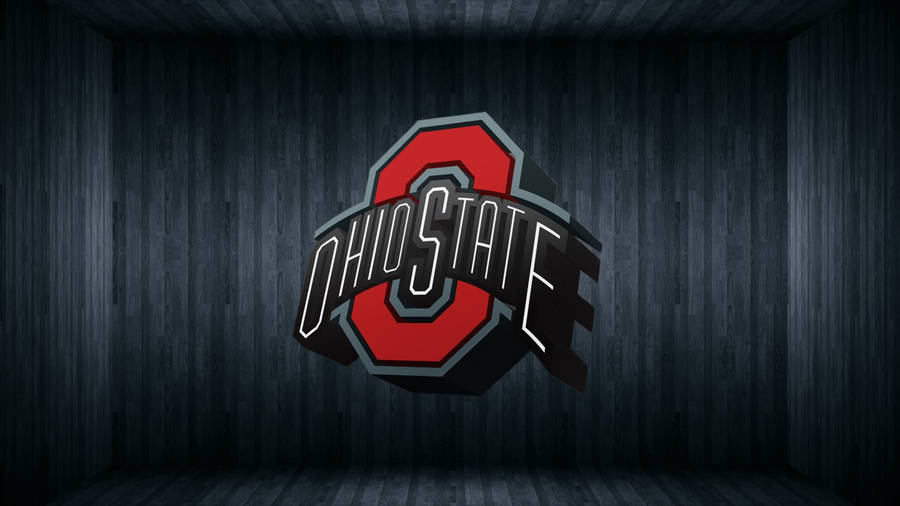 Majestic View Of Ohio State University On A Dark Wood Background Wallpaper