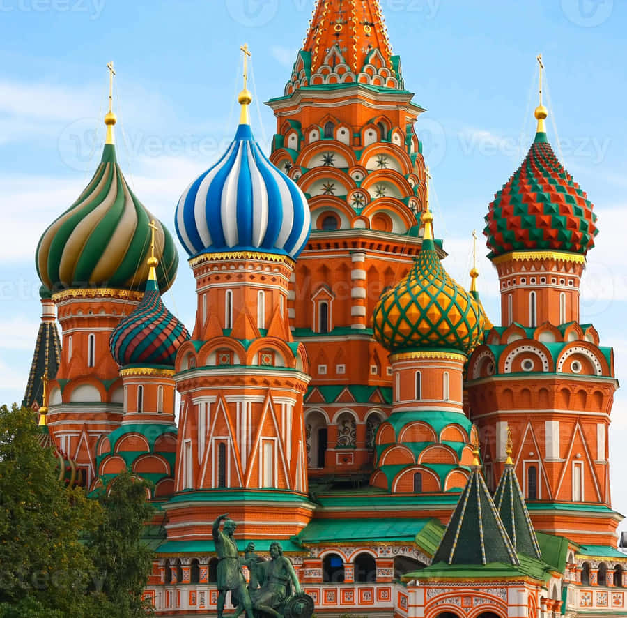 Majestic View Of Saint Basil's Cathedral Wallpaper