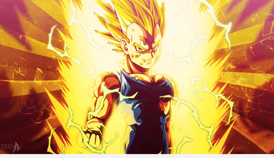 Majin Vegeta Smile Power Up Wallpaper