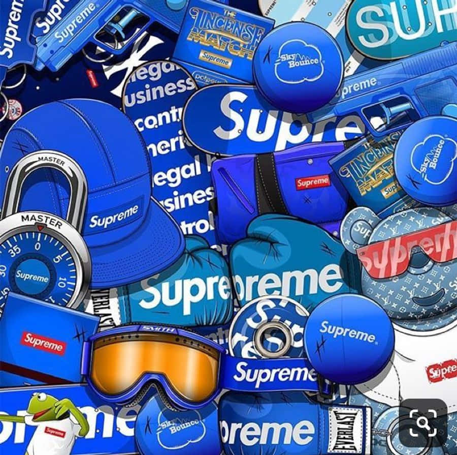 Make A Fashion Statement With The Latest Blue Hypebeast Look. Wallpaper