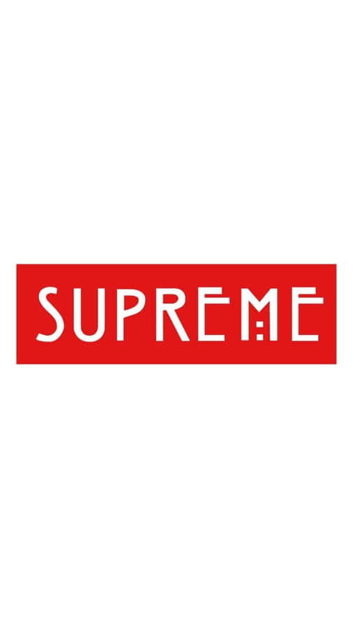 Make A Statement With Supreme's Sleek And Edgy Iphone Design Wallpaper