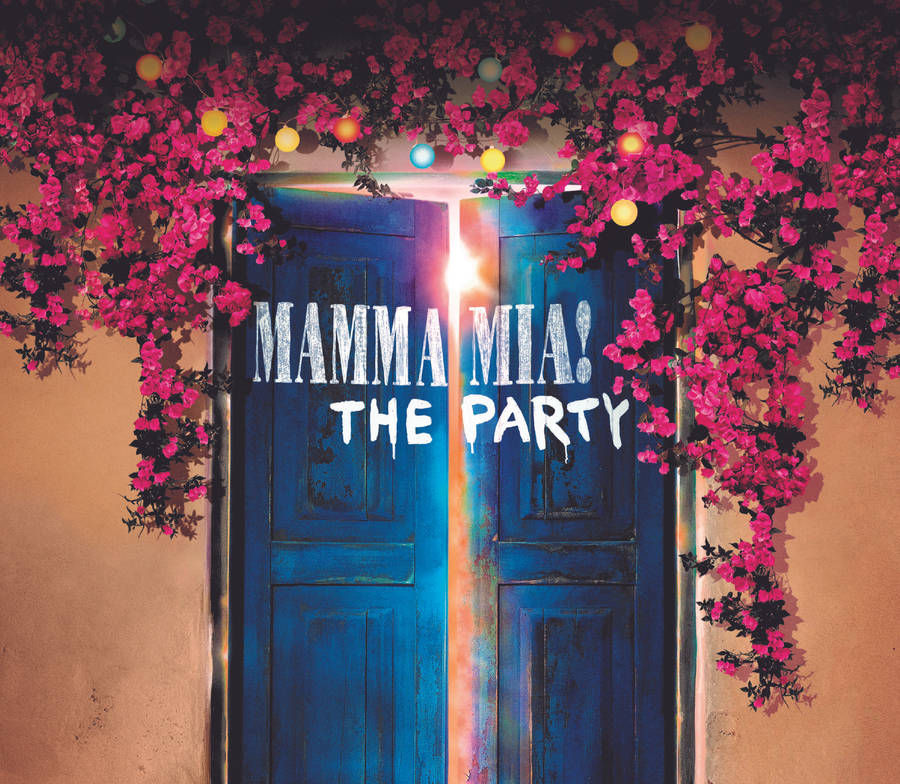 Mama Mia! Blue Wooden Door Wallpaper