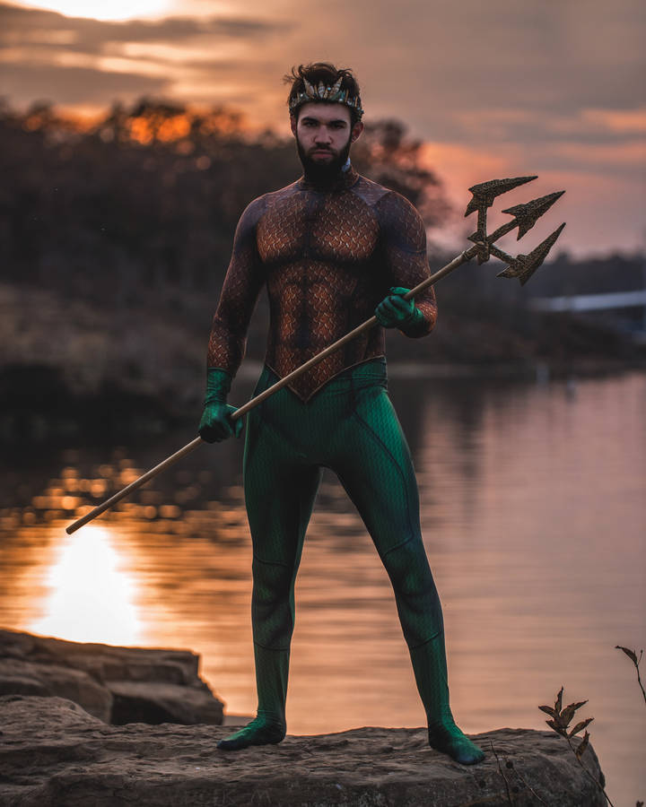 Man Cosplaying As Aquaman Wallpaper