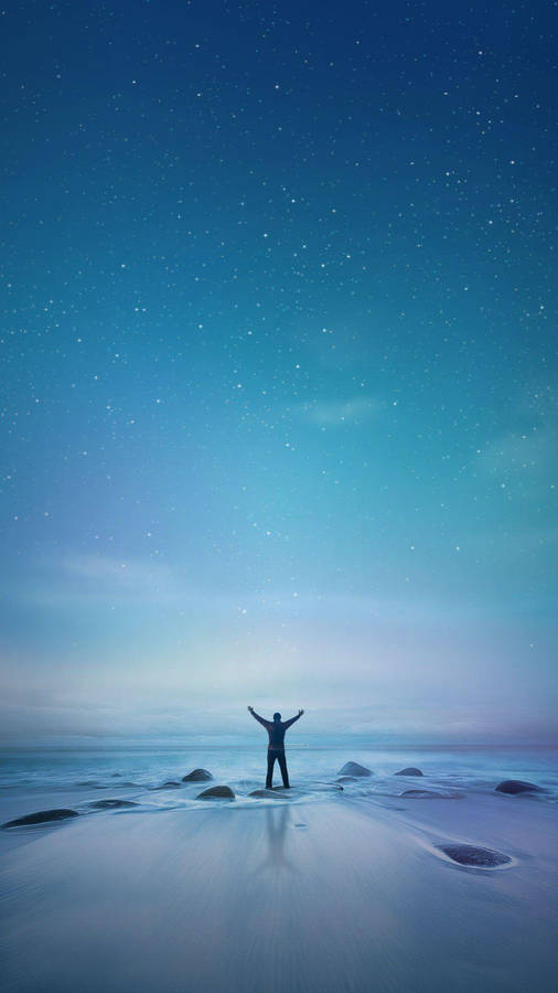 Man With Arms Outstretched Miui Wallpaper