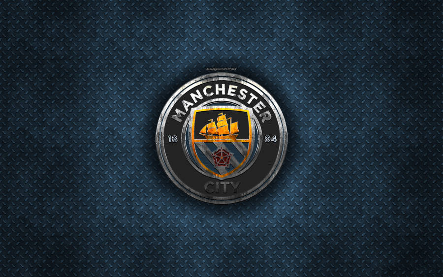 Manchester City 4k Dark Grate Metal Wallpaper