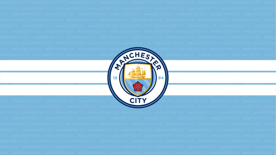 Manchester City 4k Flag And Emblem Wallpaper