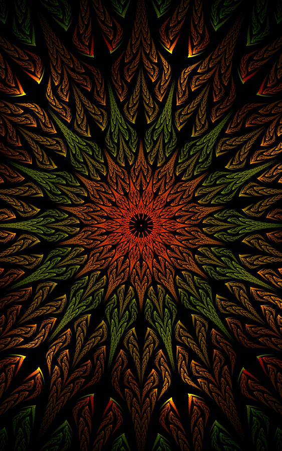 Mandala Dark Fractal Wallpaper