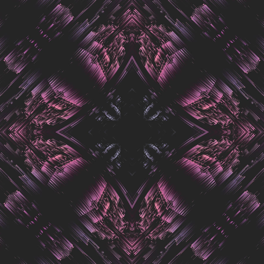 Mandala Purple Diamond In Glitch Wallpaper