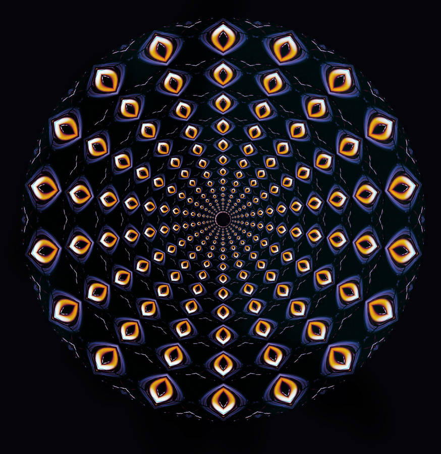 Mandala Symmetrical Eye Shape Wallpaper