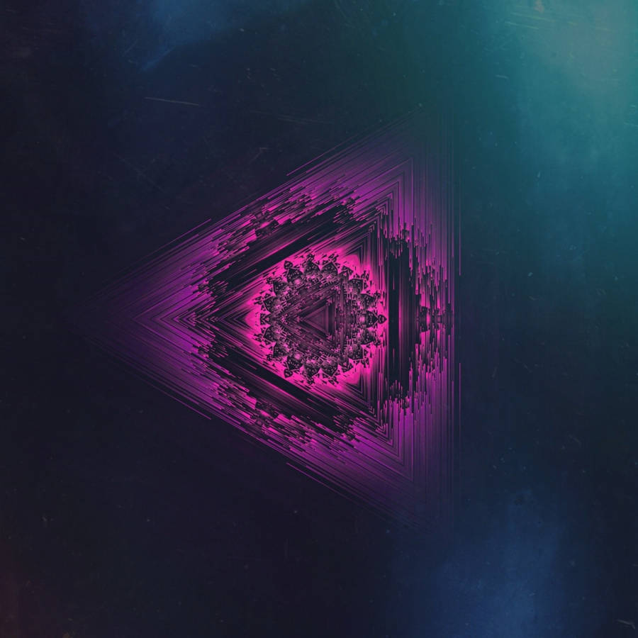 Mandala Violet Glitch Wallpaper