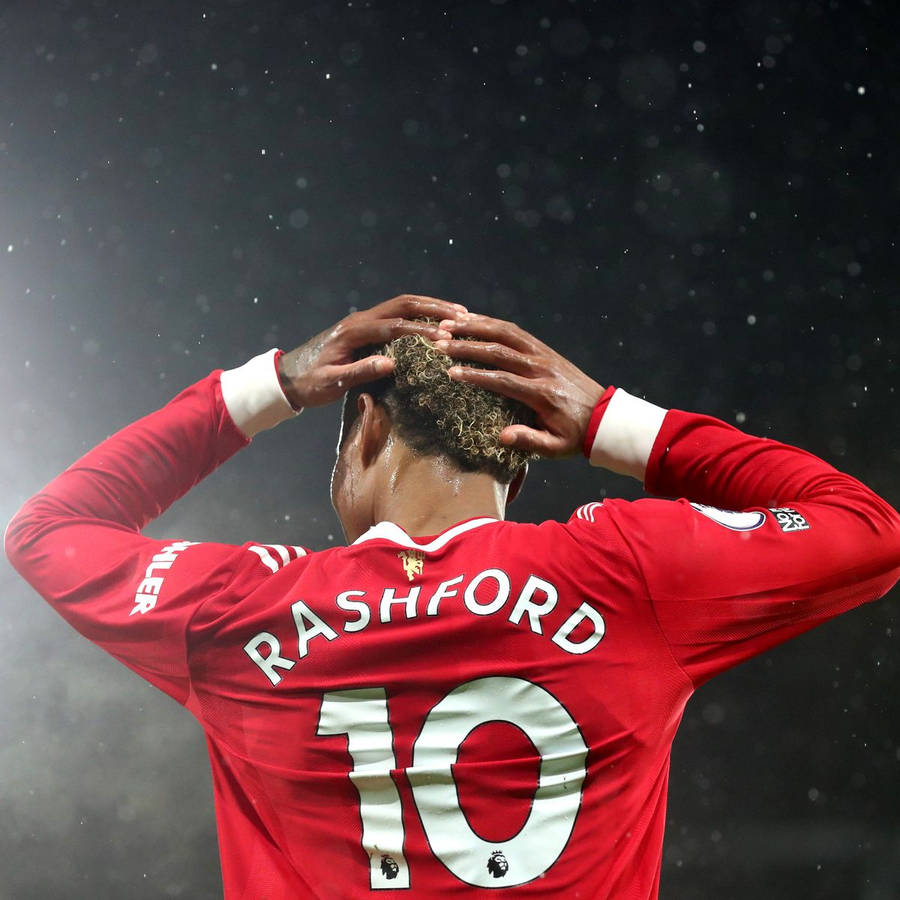 Marcus Rashford Holding His Head Wallpaper