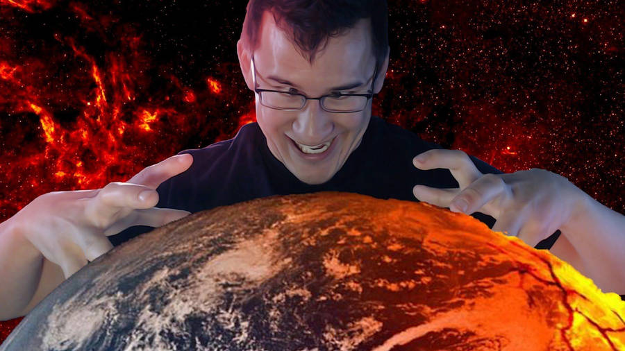 Markiplier Takes Over The World Wallpaper